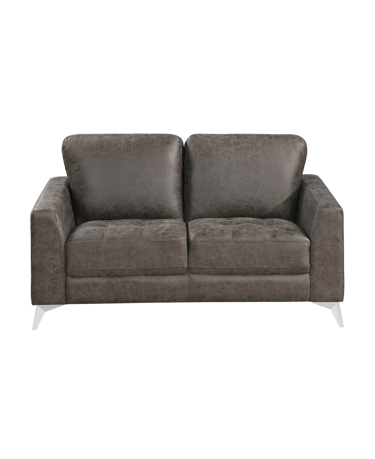 Shop Homelegance White Label Resonance 61" Love Seat In Brownish Gray