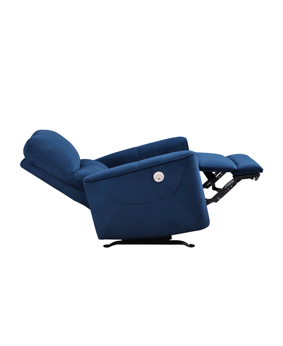 Homelegance White Label Elevated 35" Power Rocker Reclining Chair In Navy