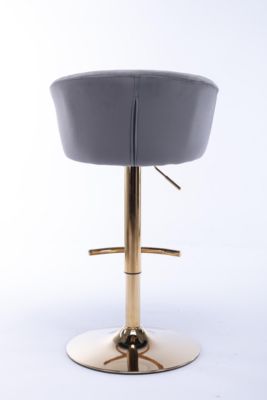 1 PC velvet Chrome Footrest, Adjustable Lifting Bar Stools