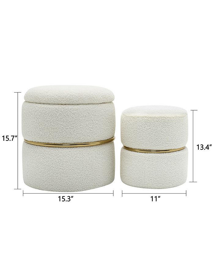Simplie Fun Upholstered Tufted Storage Ottoman Footstool - Macy's