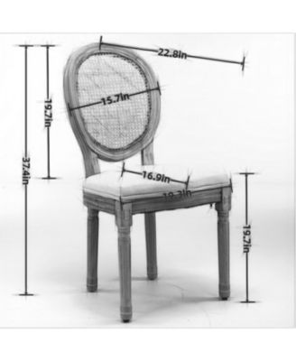 Rattan Dining Chair, Set of 2