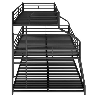 Streamdale Triple Bunk Bed with Ladder and Guardrails