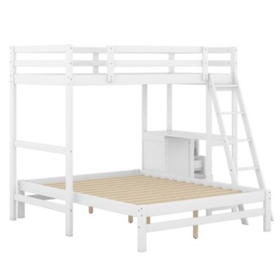 Streamdale Twin Over Full Bunk Bed With Built-In Desk And Three Drawers