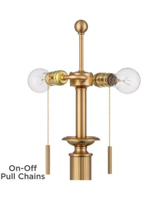 Wynne Traditional Table Lamp 30" Tall Warm Gold with USB Charging Port Black Drum Shade for Bedroom Living Room Bedside Nightstand