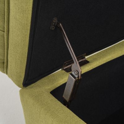 Streamdale JULIANA FABRIC STORAGE OTTOMAN Green, 50" x 20.5" x 18.2