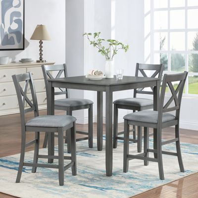 5-Piece Solid Wood Counter Dining Set