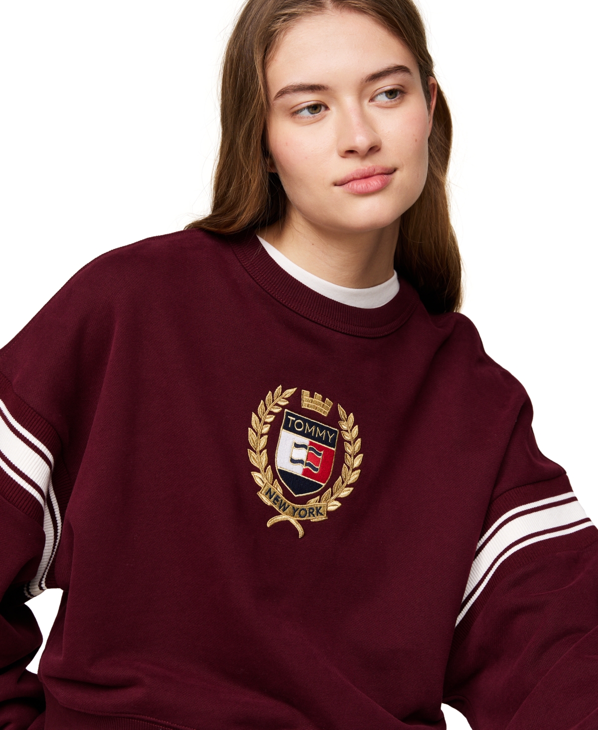 Tommy Jeans Women's Cotton Crest Logo Armband Sweatshirt