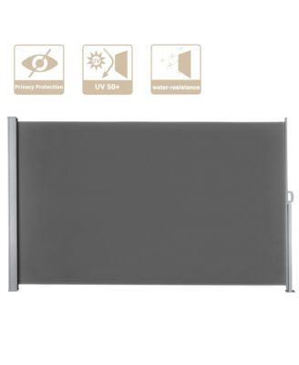 119x71 In Outdoor Retractable Side Awning Folding Privacy Screen Divider Garden