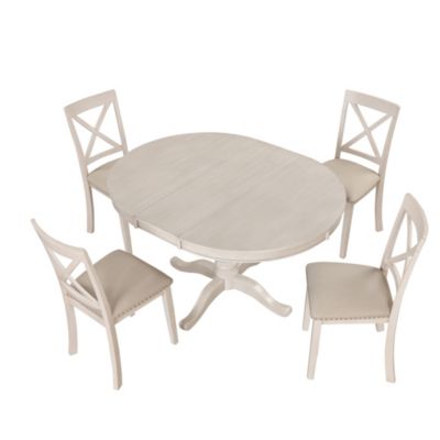 Modern Round Dining Set for 4