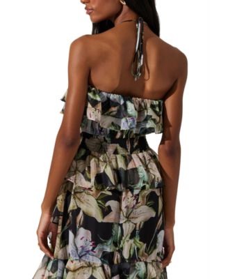 ASTR the Label Women's Elena Floral Ruffle-Trim Dress - Macy's