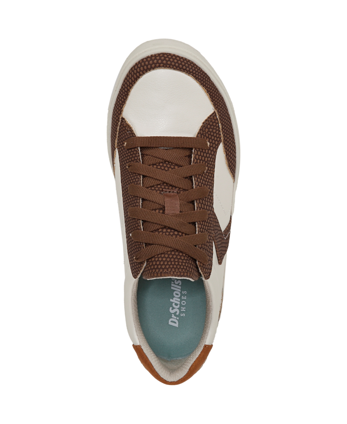 Shop Dr. Scholl's Women's Madison-lace Sneakers In Off White,brown Faux Leather