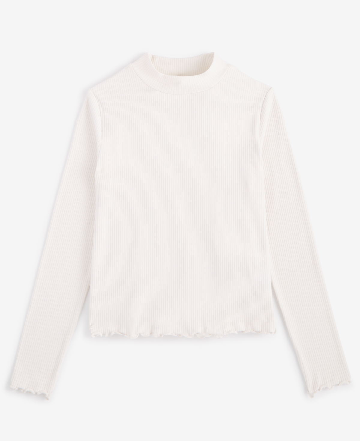 Epic Threads Girls Ribbed Mock Neck Top, Created For Macy's In Snowfall White
