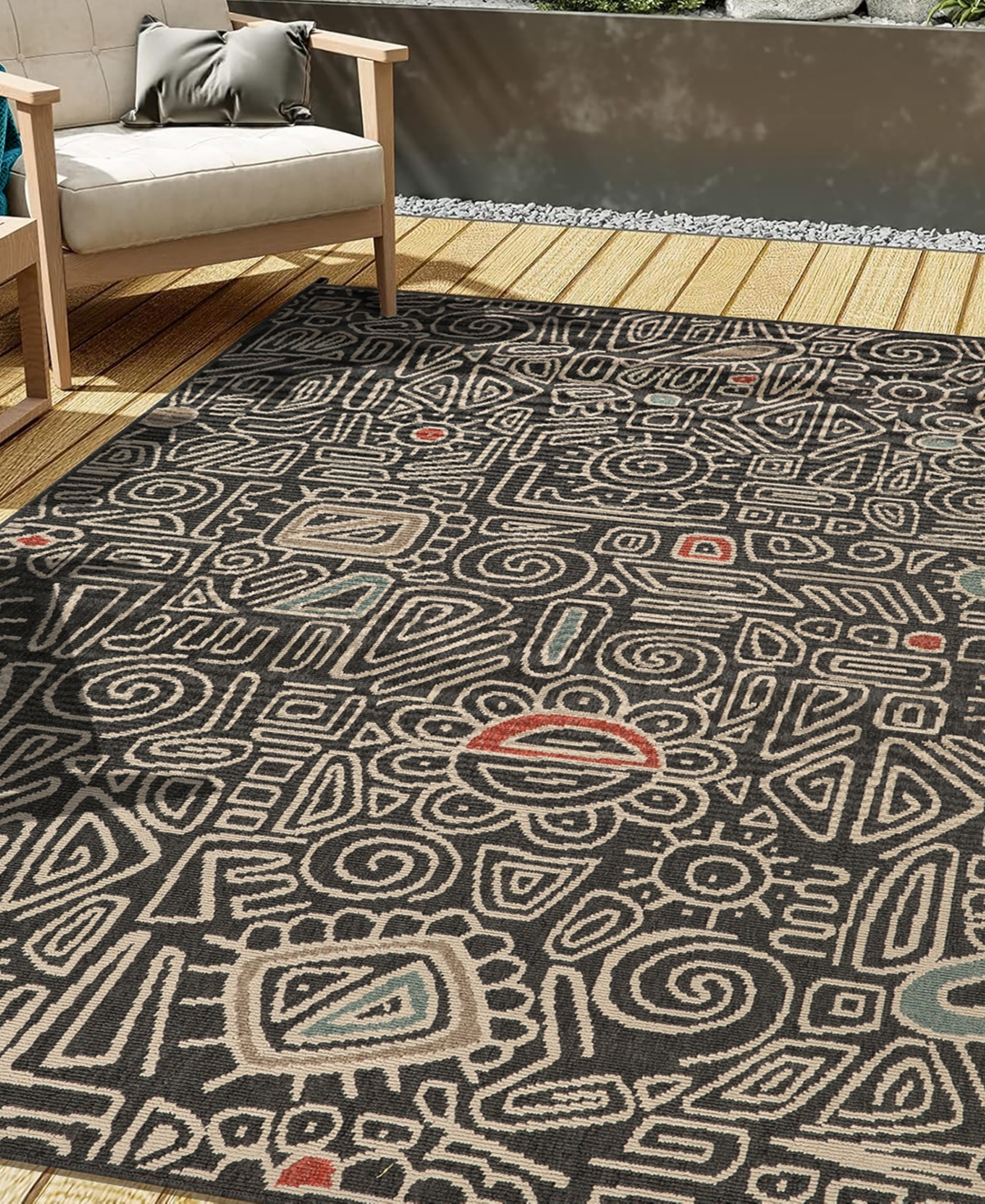 Lr Home Trixie 8'x9'9" Area Rug In Black