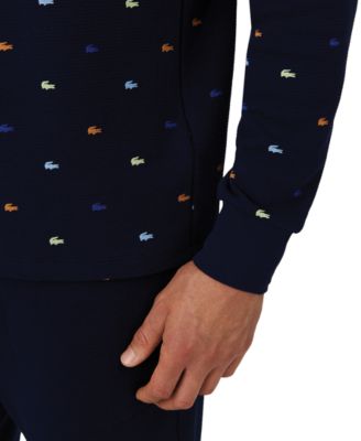 Men's All Over Crocodile Waffle-Knit Thermal Shirt