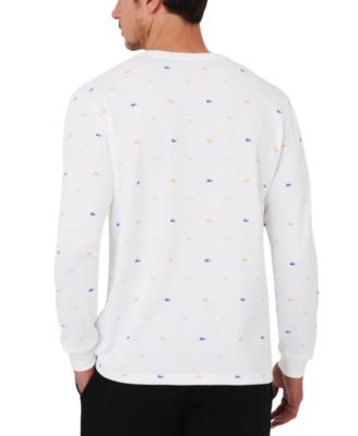 Men's All Over Crocodile Waffle-Knit Thermal Shirt