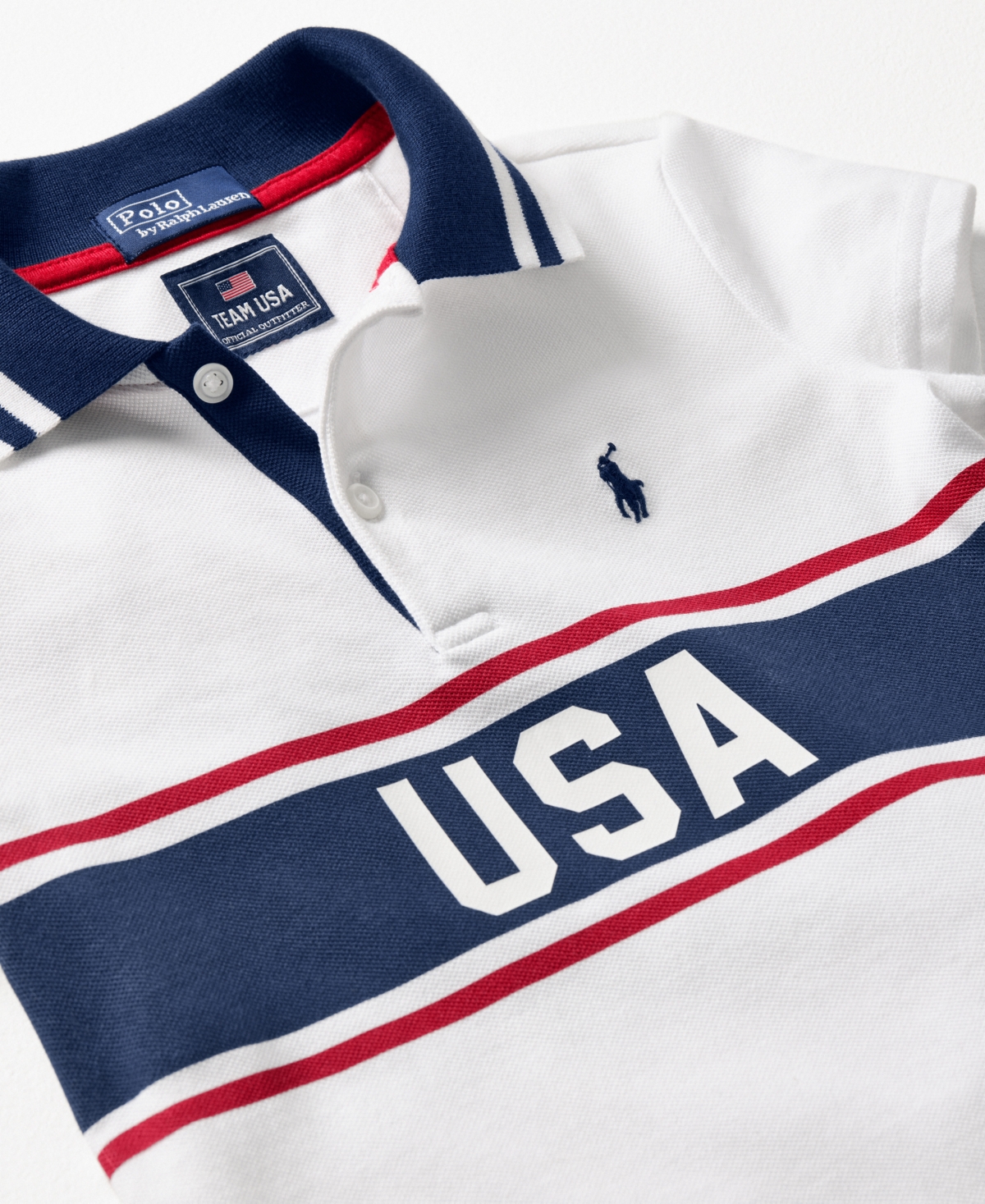 Polo Ralph Lauren Toddler & Little Girls Team Usa Stretch Mesh Polo Dress