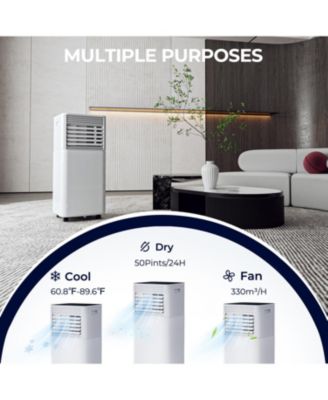 10,000 BTU Cooling, Portable Air Conditioner with Fan and Dehumidifier Mode