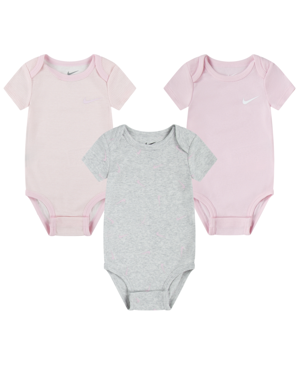 Nike Baby Boys or Girls Essentials Bodysuits, Pack of 3