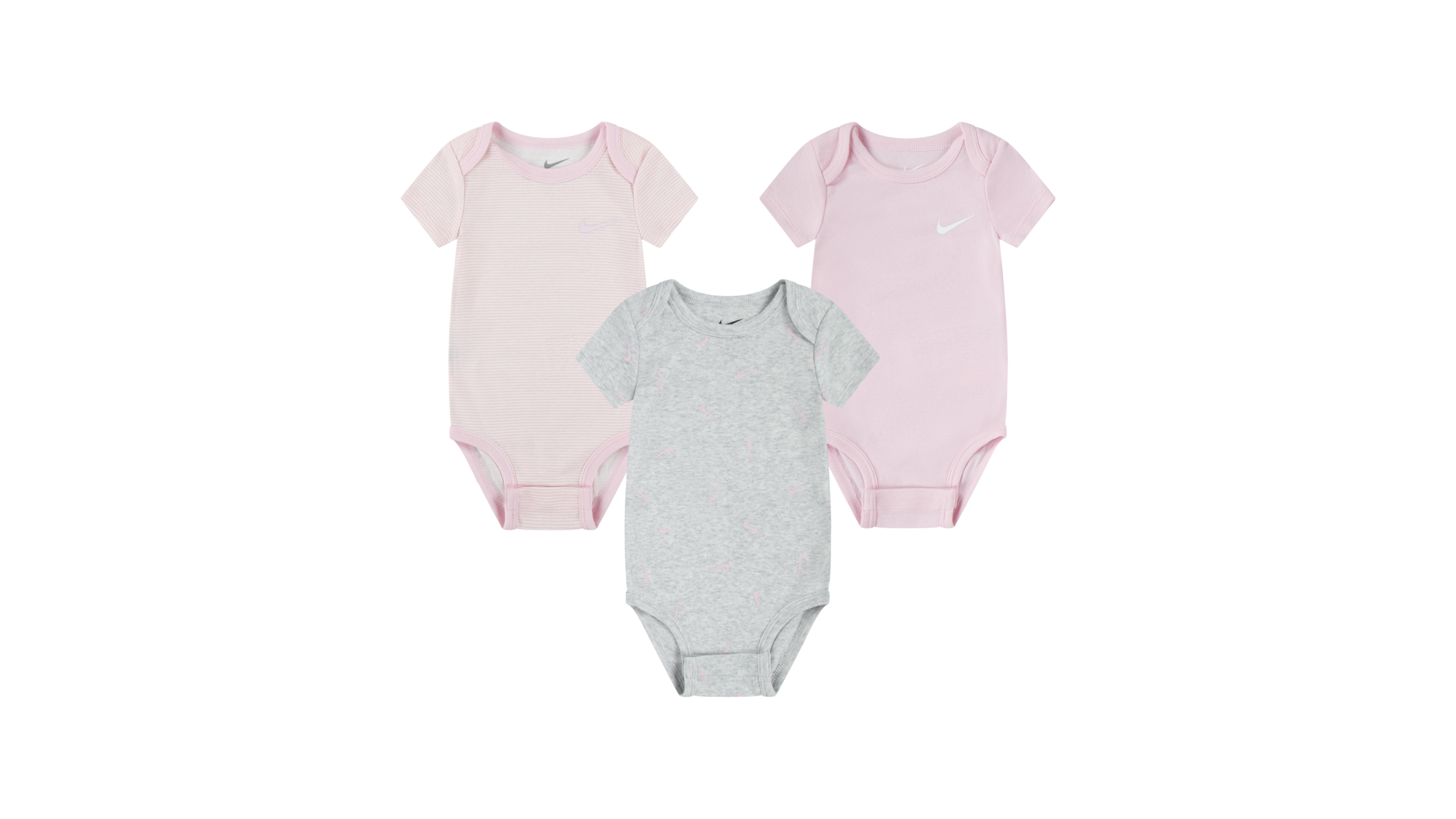 Nike Baby Boys or Girls Essentials Bodysuits, Pack of 3