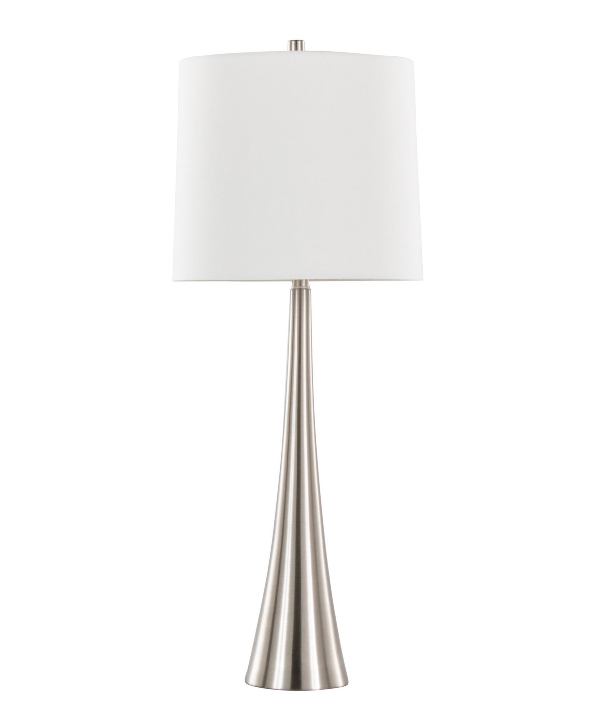Lumisource Diana 29" Contemporary Metal In Brushed Nickel,white Linen