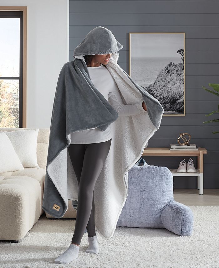 UGG® Avery Hooded Throw, 50" x 60" Macy's