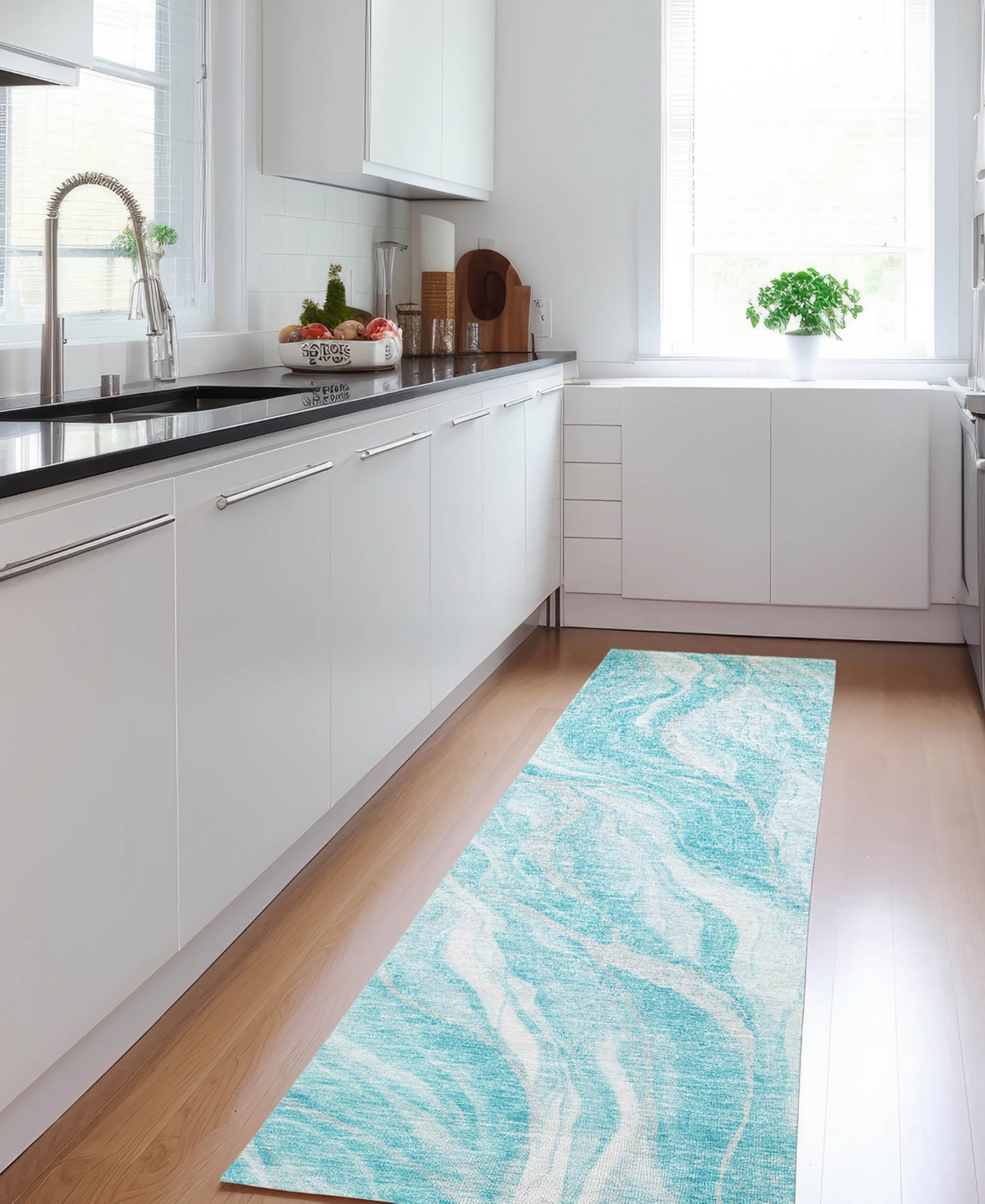 Addison Chantille Acn720 2'3"x7'6" Runner Area Rug In Teal