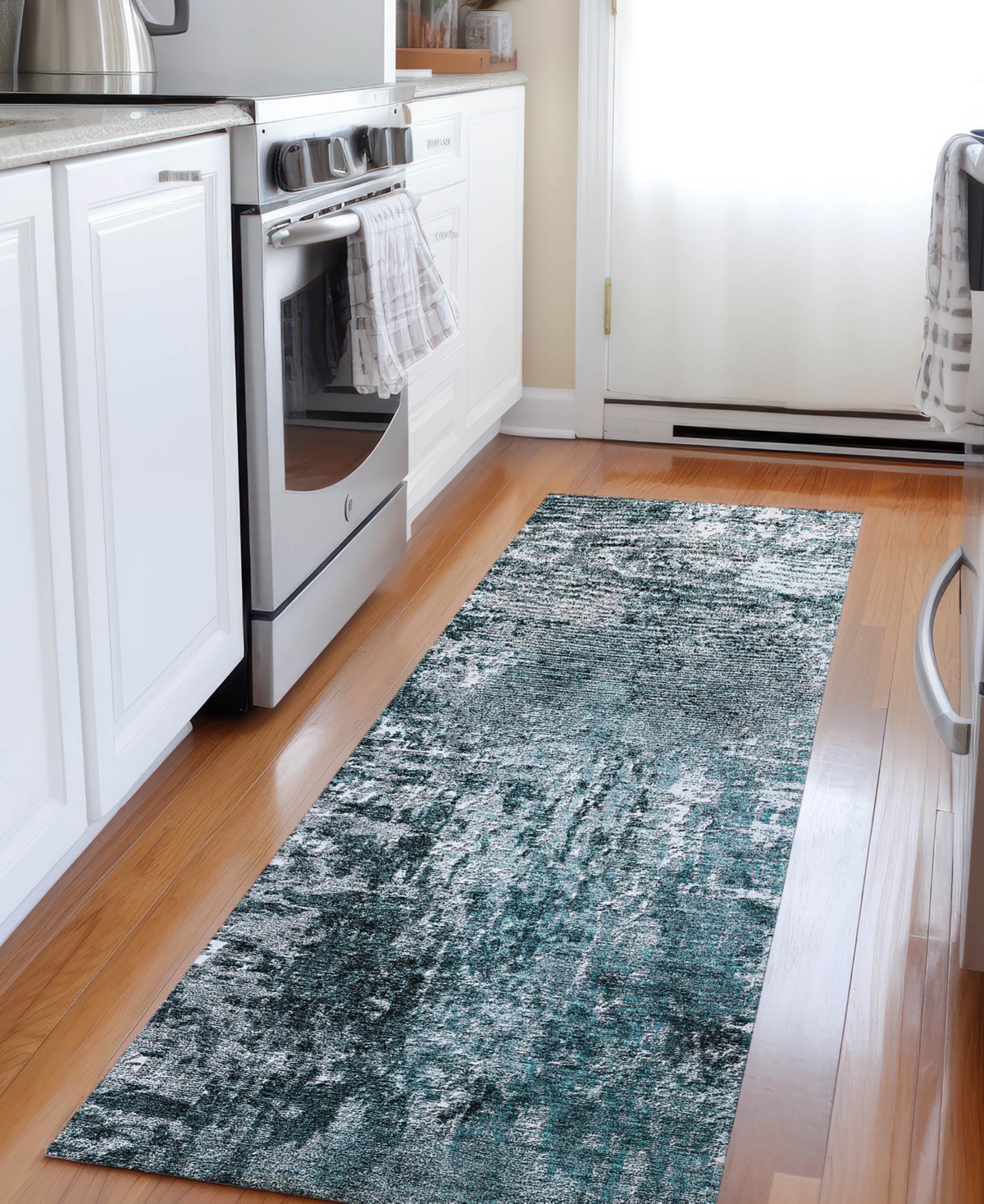 Addison Chantille Acn718 2'3"x7'6" Runner Area Rug In Teal