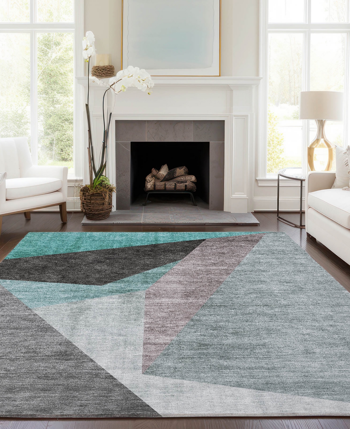 Addison Chantille Acn716 9'x12' Area Rug In Teal