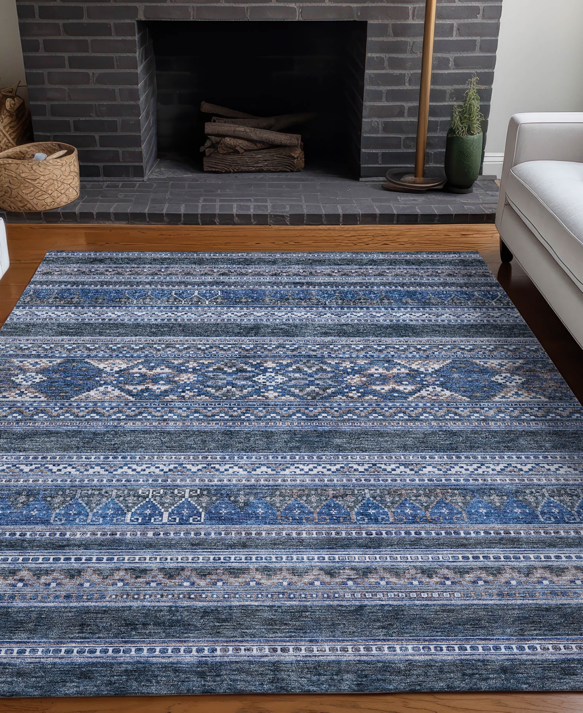 Addison Chantille Acn714 8'x10' Area Rug In Navy