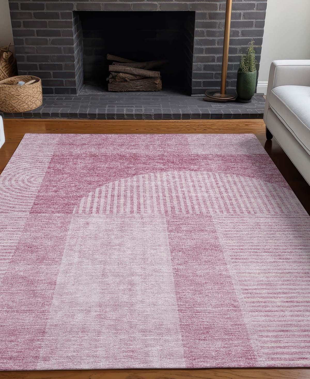 Addison Chantille Acn711 8'x10' Area Rug In Rose