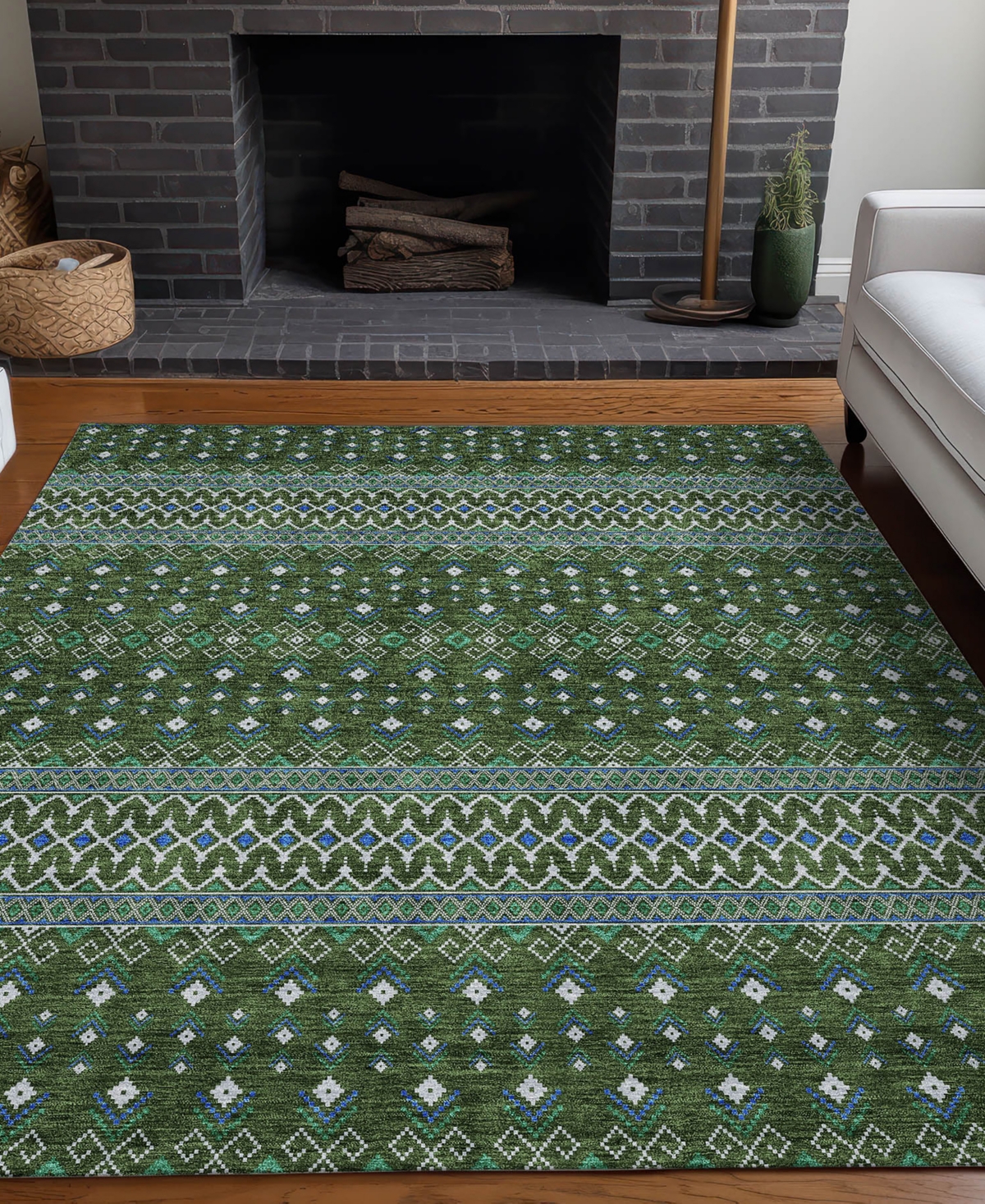 Addison Chantille Acn682 3'x5' Area Rug In Olive