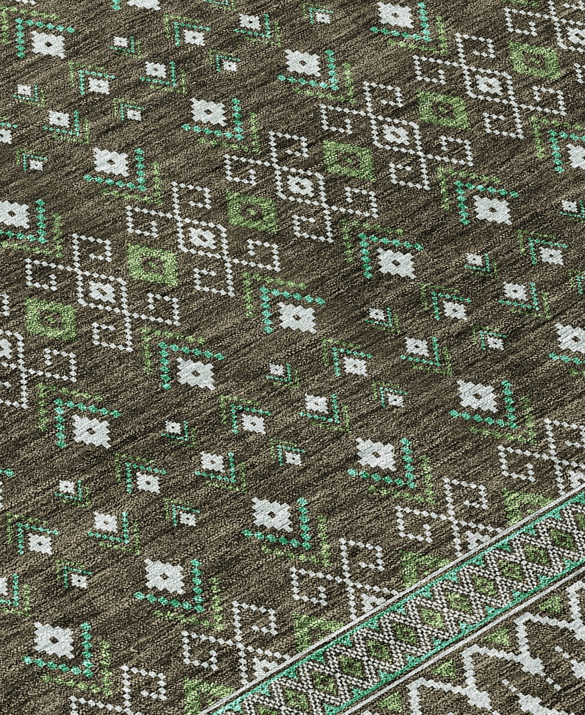 Addison Chantille Machine Washable Acn708 3'x5' Area Rug In Brown