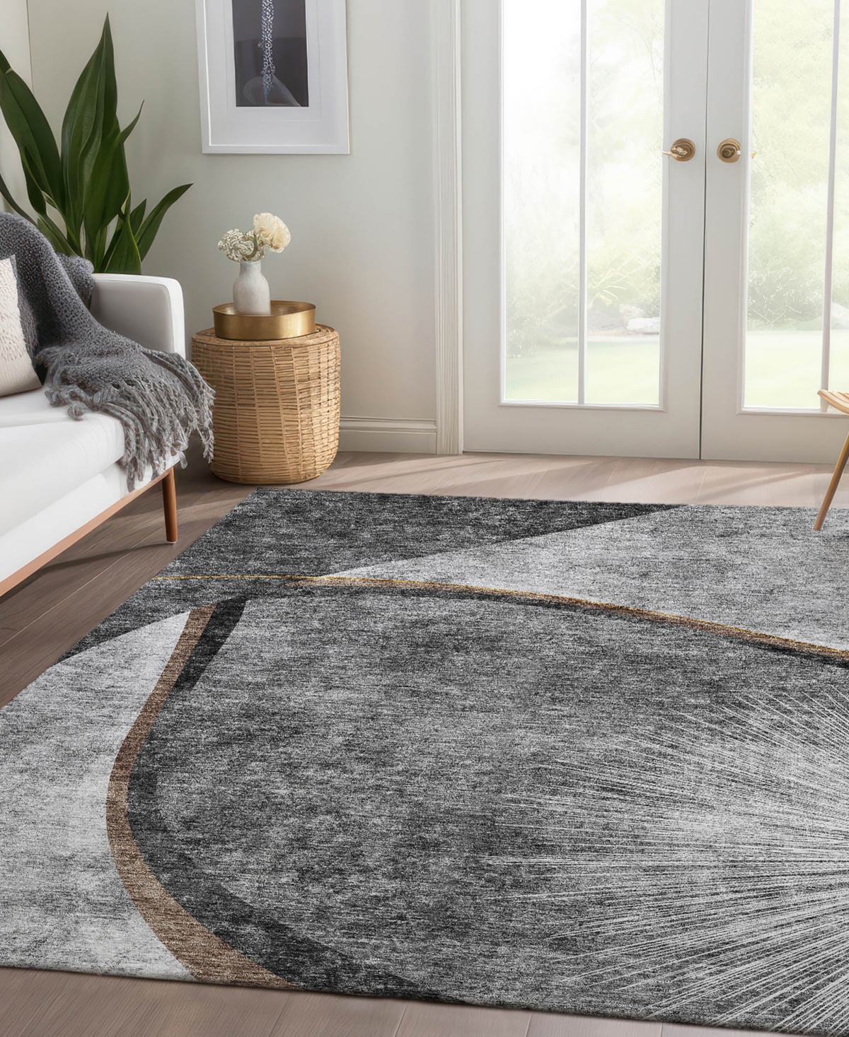 Addison Chantille Acn701 2'6"x3'10" Area Rug In Gray
