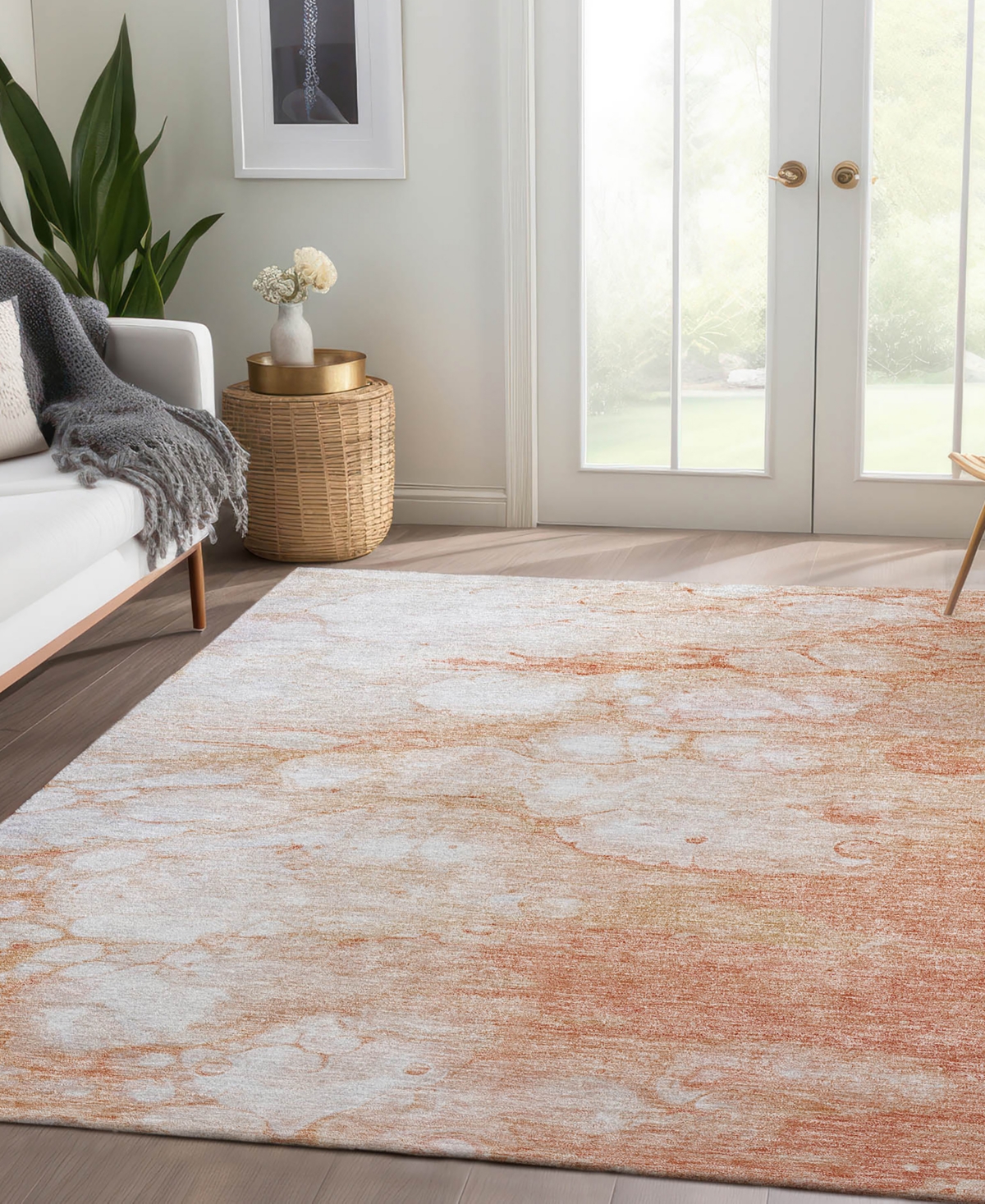 Addison Chantille Acn699 5'x7'6" Area Rug In Coral