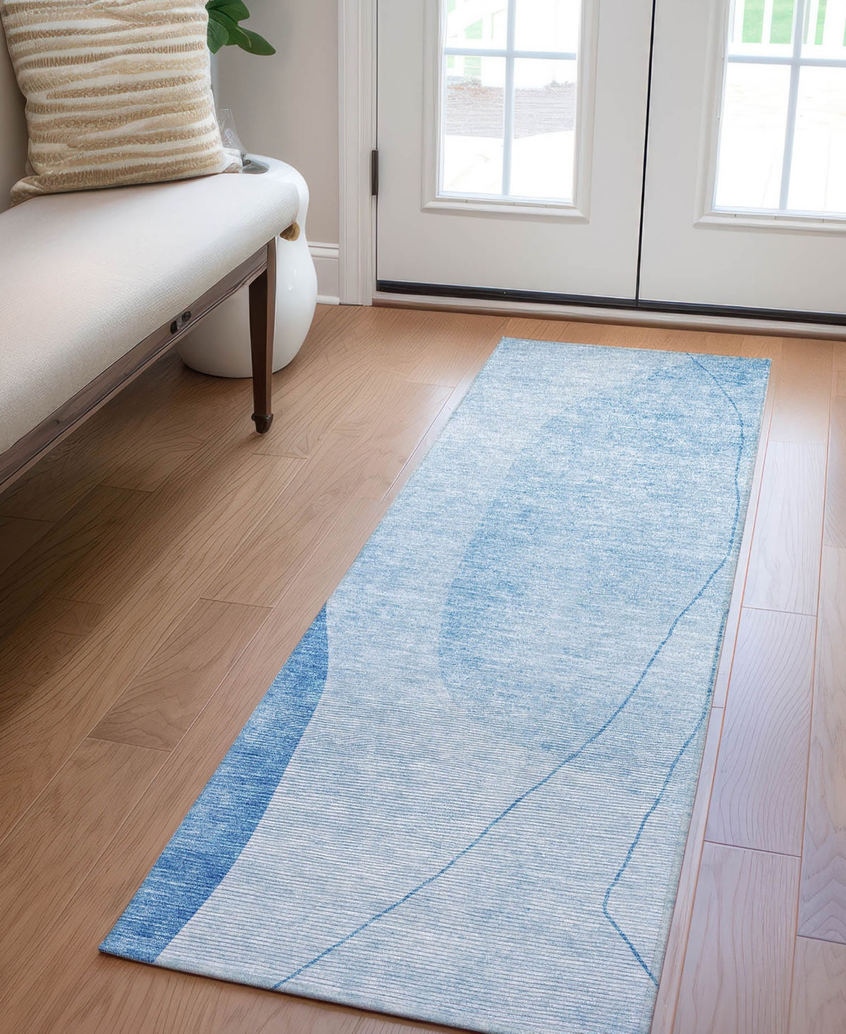 Addison Chantille Acn696 2'3"x7'6" Runner Area Rug In Blue