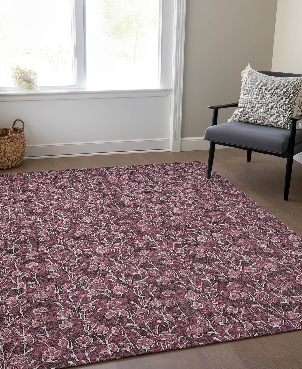 Addison Chantille Acn692 5'x7'6" Area Rug In Mauve
