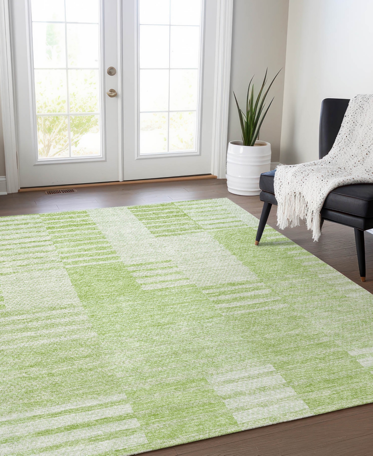 Addison Chantille Machine Washable Acn686 2'6"x3'10" Area Rug In Moss