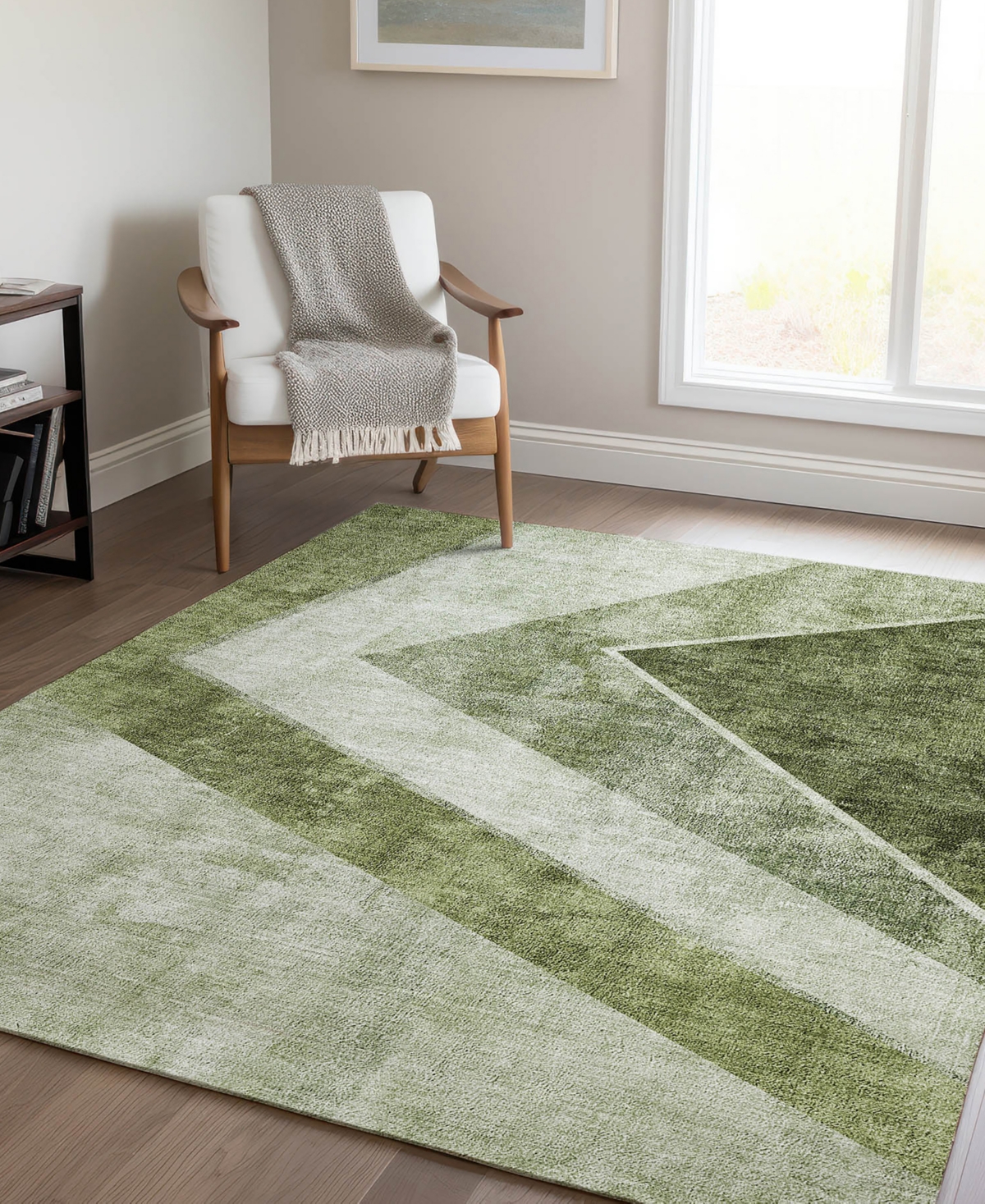 Addison Chantille Acn671 5'x7'6" Area Rug In Olive