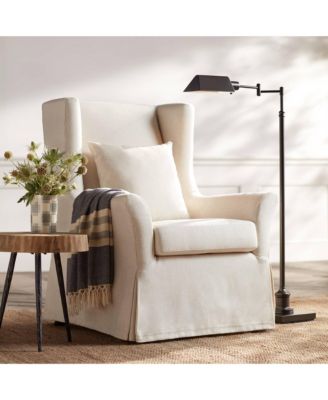 Jenson Traditional Pharmacy Swing Arm Floor Lamp 54" Tall Adjustable Dark Bronze Metal Shade for Living Room Reading Bedroom Office