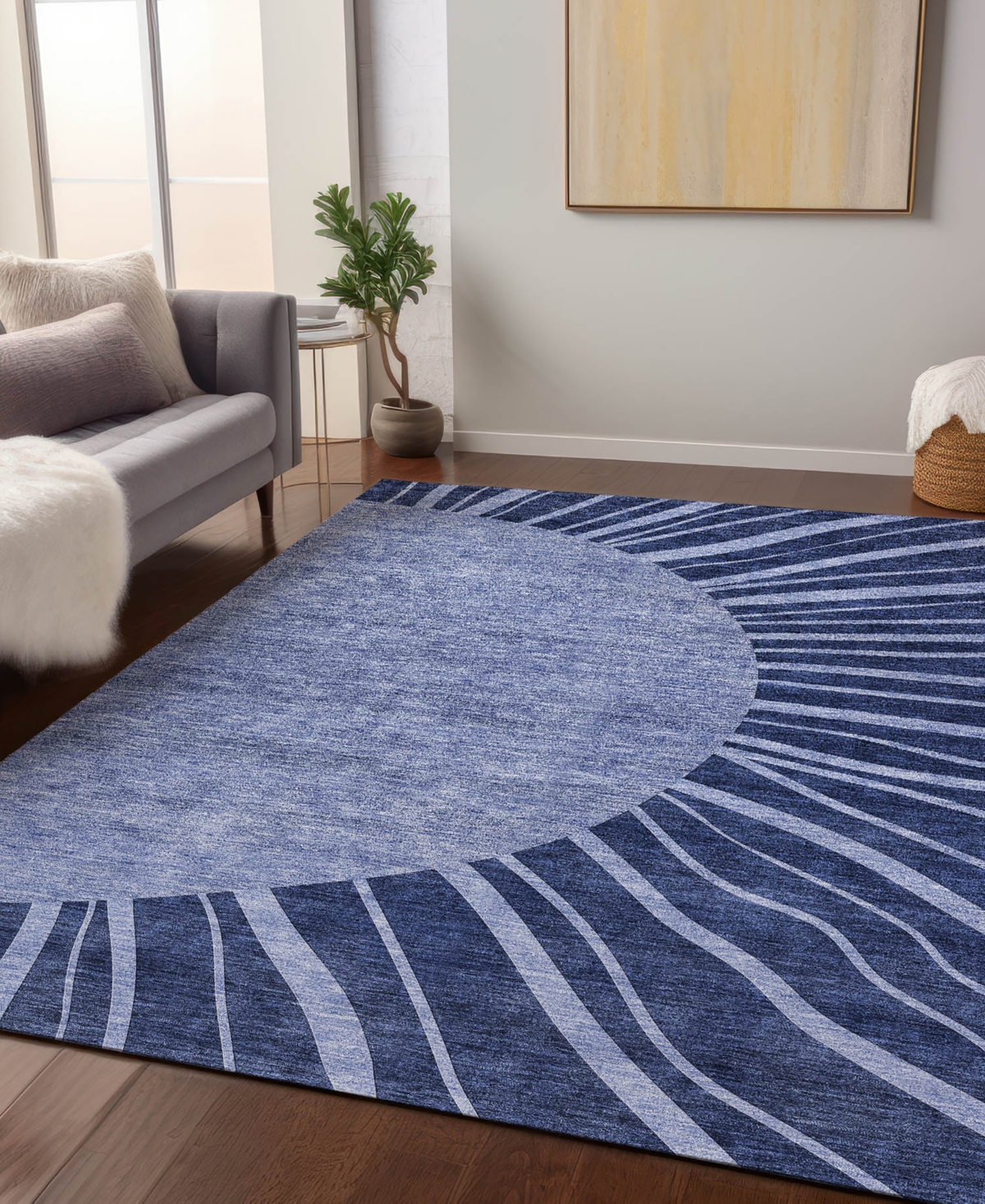 Addison Chantille Acn668 9'x12' Area Rug In Navy