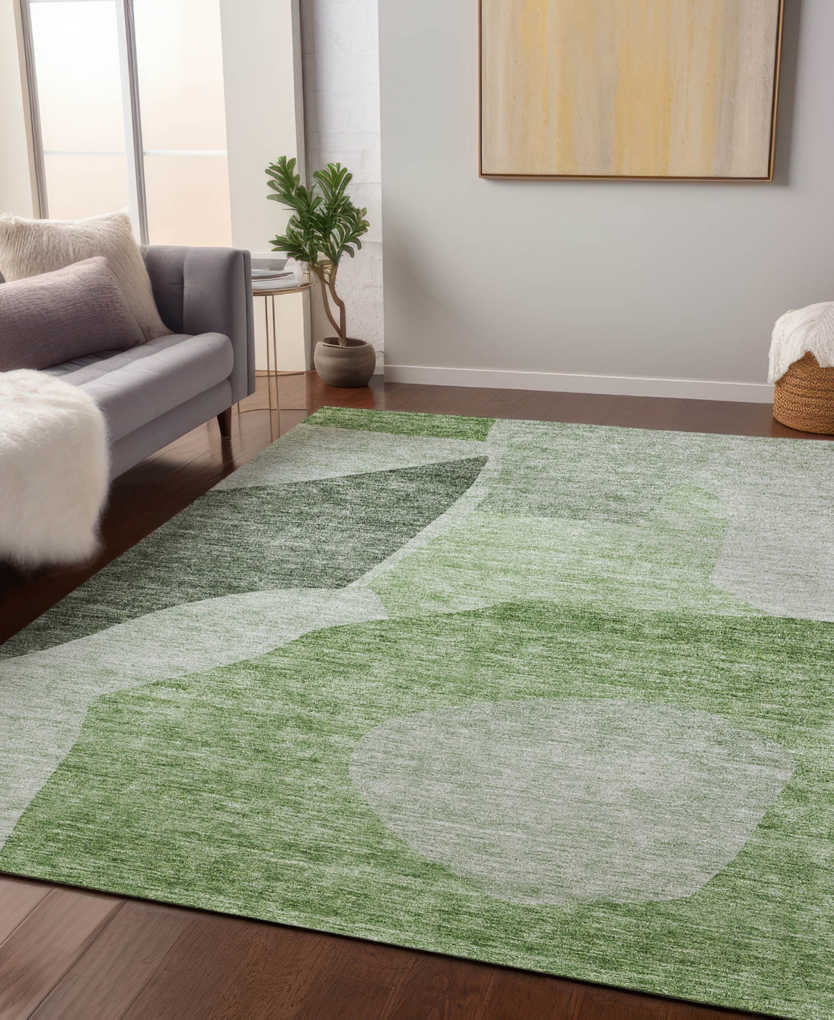 Addison Chantille Acn682 3'x5' Area Rug In Moss