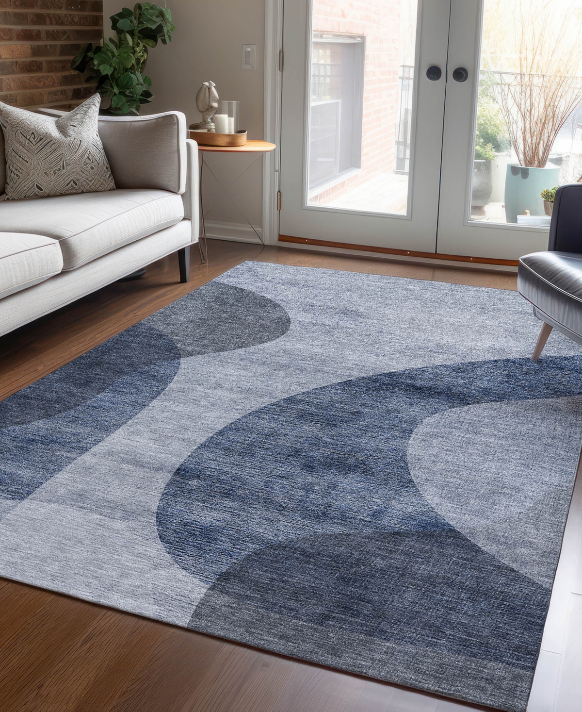 Addison Chantille Machine Washable Acn652 8'x10' Area Rug In Blue