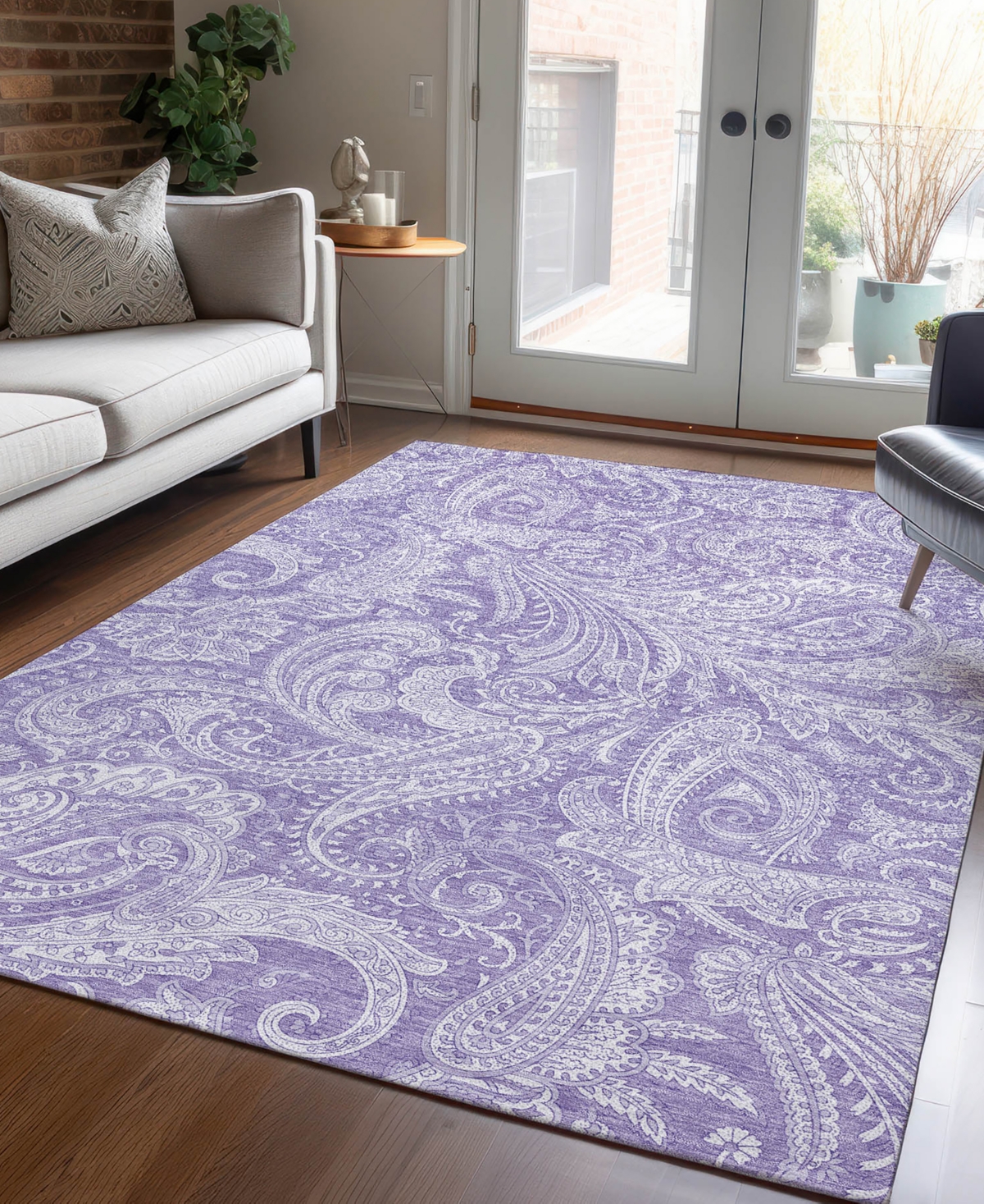 Addison Chantille Acn654 9'x12' Area Rug In Lavender