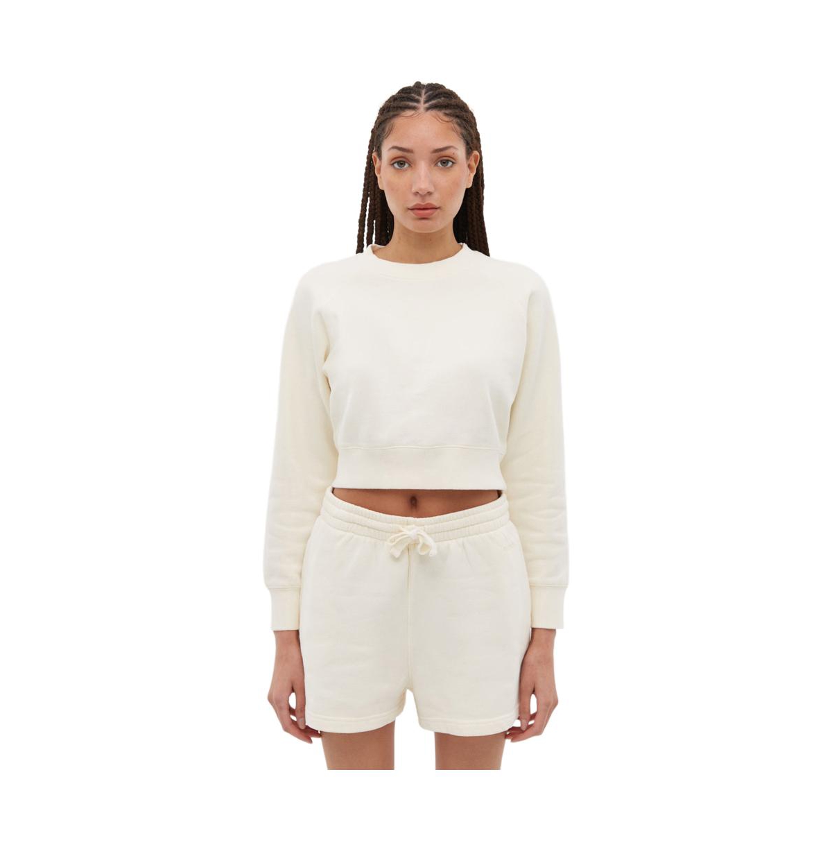 Bench Dna Women's Crown Eco-Fleece Cropped Crew Neck Sweatshirt - BLEH10500