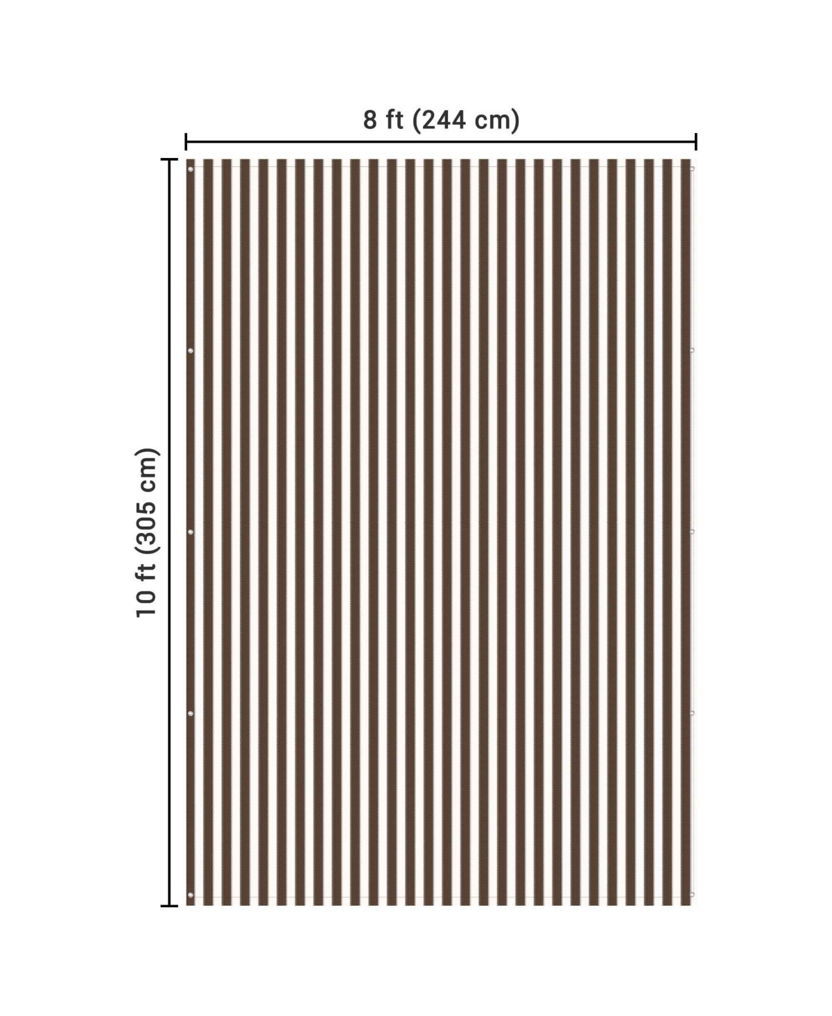 8x10 Ft Universal Pergola Canopy Replacement Cover Sun Shade Rod Pocket Garden