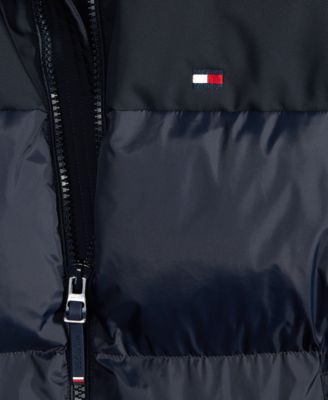 Men's Mixed-Media Puffer Jacket