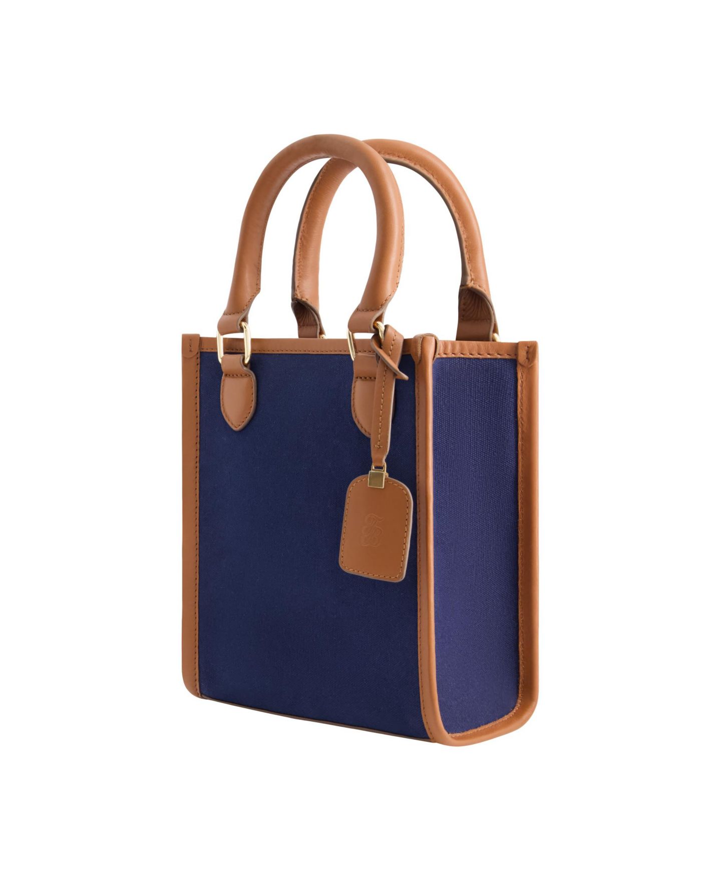 Женская сумка Tommy Bahama Solid Canvas North South Tote with Leather Trim, цвет: Тёмно-синий — фото 4