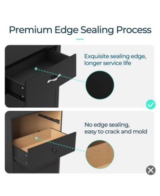 6 Drawer Dresser Black Wood Dresser with Deep Drawers Double Dresser for Bedroom