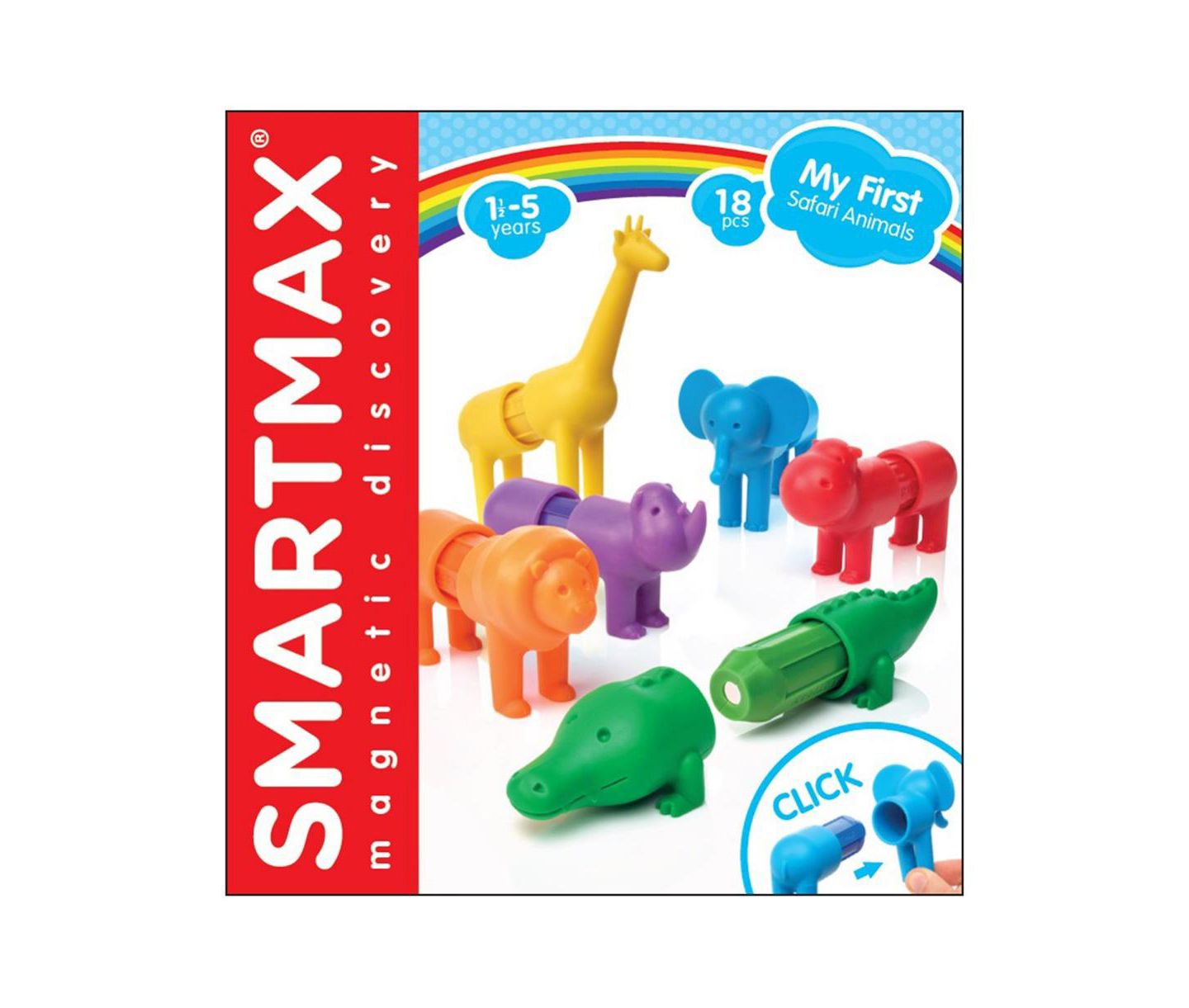 Магнитный набор Smart Toys & Games My First Safari Animals, 18 деталей, от 1 года — фото 3