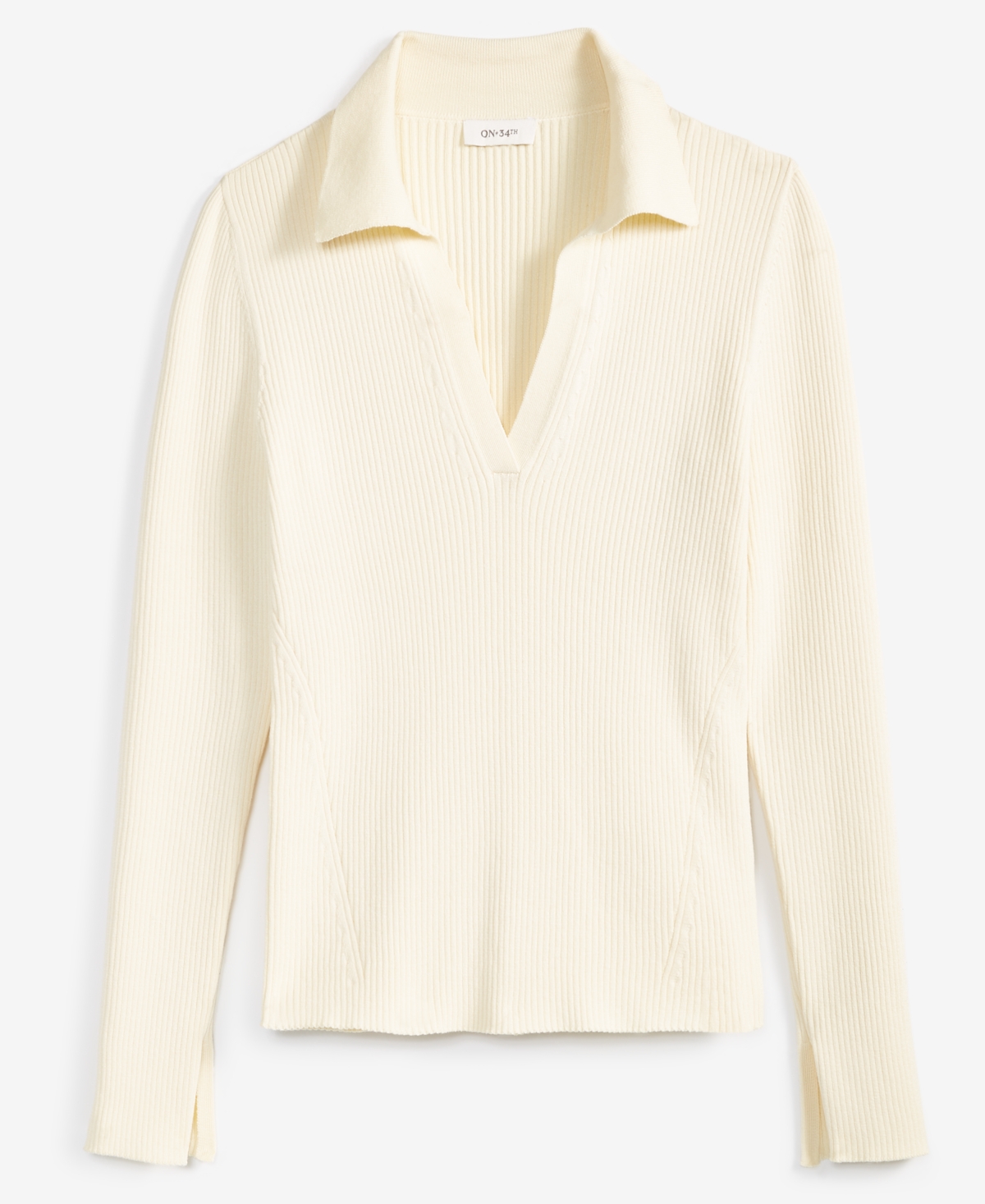 On 34th Women's Johnny Collar Ribbed Pullover, Created for Macy's